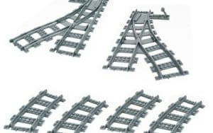 Train Track Schienen-Set Weichen und Kurven (6 Teile)