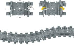 Train Track Schienen-Set Gerade und Flex-Schienen (24 Teile)