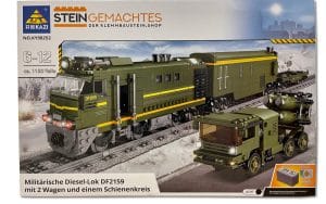 Militärische Diesel-Lok DF2159 mit Schienenkreis (1150 Teile)