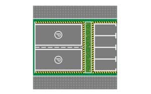 Grundplatte Parkfläche 32×32 Noppen