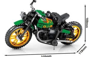 Sembo  Technique Motorrad grün (444 Teile)