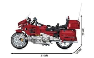 Sembo Motorrad dunkelrot (1205 Teile)