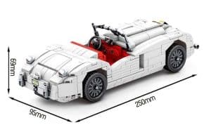 Sembo Oldtimer Cabrio weiß Pullback (715 Teile)